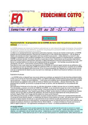 FEDECHIMIE - Semaine 49