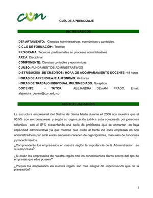 FUNDAMENTOS ADMINISTRATIVOS