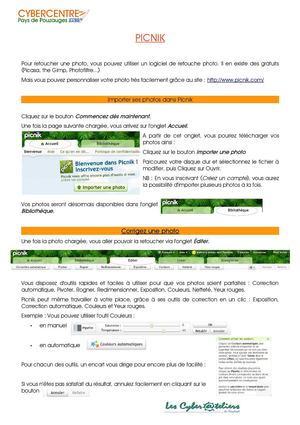 Tutoriel Picnik pour les débutants