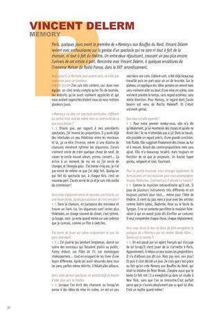 Interview de Vincent Delerm, parue dans le magazine de janvier