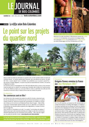 JBC N°94 - Déc. 2011 - Jan. 2012 -Le journal de Bois-Colombes