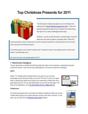 2011 Most Wanted Christmas Presents