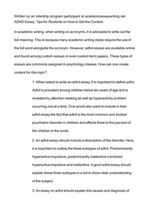 Theme For English B Essay Adhd Essay Tips For Students On How To Get The Content Essay On Science And Religion also Sample Essays High School Calamo Adhd Essay Tips For Students On How To Get The Content Computer Science Essays