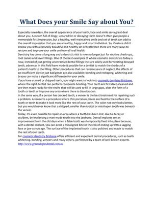 What Does your Smile Say about You?