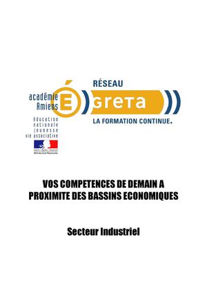 Plaquette Industrie Oise - Réseau des Greta