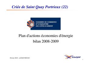 Criee Saint-Quay-bilan economies d'energie 2010 