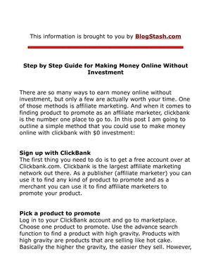 Step by Step Guide for Making Money Online Without Investment