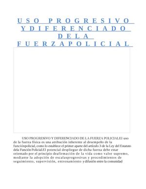 Uso Progresivo de la Fuerza