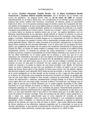 autobiografia. Gusbert Castillo