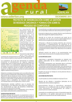 Boletín informativo ADERLAN Diciembre 2011