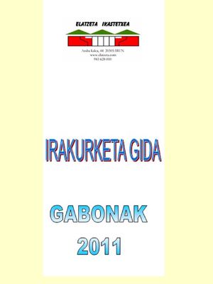 IRAKURKETA GIDA  GABONAK  2011