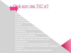 Aportaciones de las tics