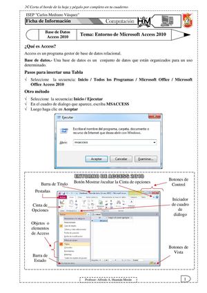 Entorno de Access 2010