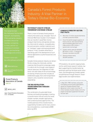 Canada’s Forest Products Industry: A Vital Partner in Today’s Global Bio-Economy 