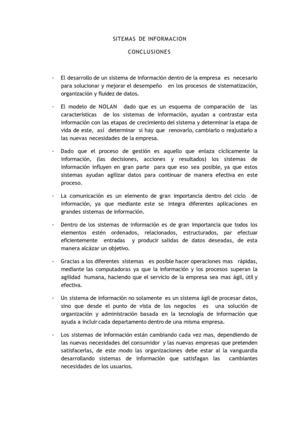  sistemas de informacion - conclusiones