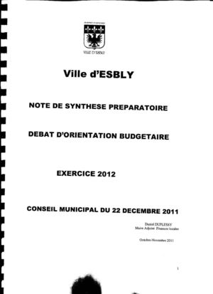 Présentation D.O.B. 2012