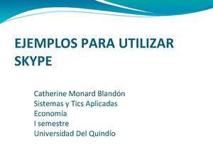 Ejemplos Para Utilizar Skype