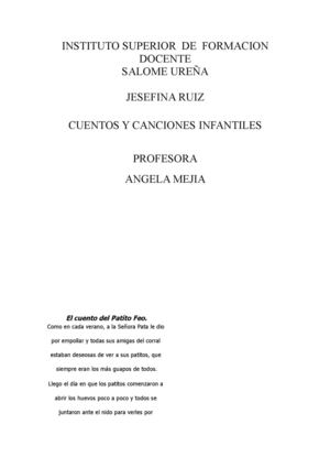 cuento y canciones infantil