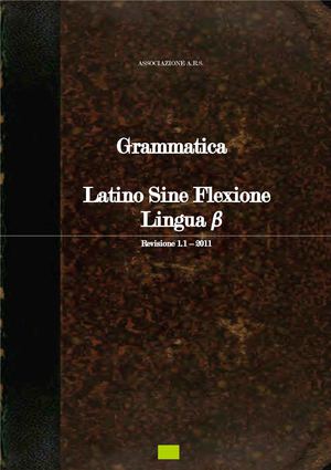 interlingua, latino sine flexione, lingua internazionale