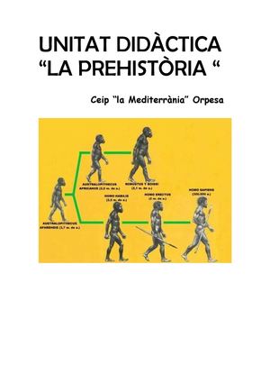 LA PREHISTÒRIA UNITAT DIDÀCTICA2