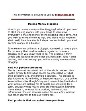 Earn Cash as a Blogger