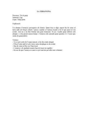 El joc de la terenyina