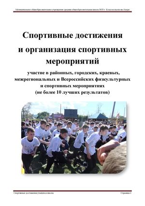 Спортивные достижения МОУ СОШ №33 Комсомольска-на-Амуре