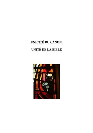 Unicité du Canon, unité de la Bible