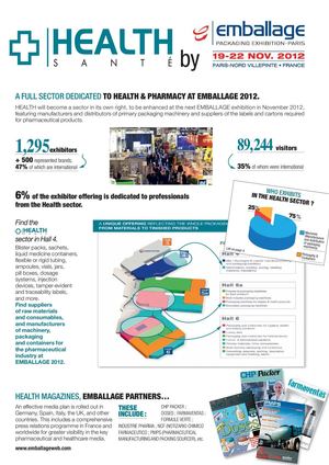 The Health sector at the EMBALLAGE 2012 Exhibition