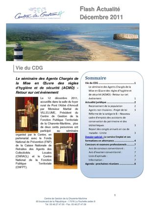 CDG17 Flash actualité décembre 2011
