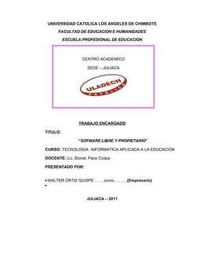 SOFTWARE LIBRE Y PROPIETARIO