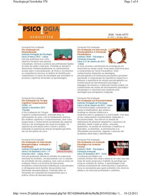 Newsletter Psicologia.pt nr. 372