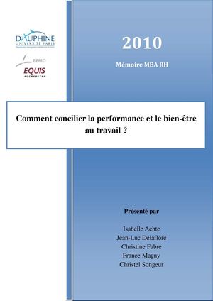 Comment concilier la performance et le bien-être au travail -
