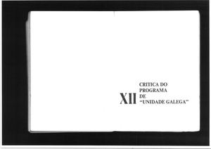 Crítica ao programa de Unidade Galega (1979)