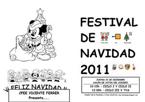 Díptico Festival de Navidad 2011