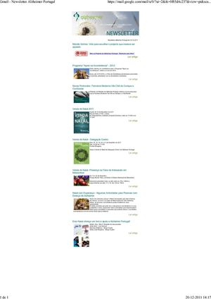 Newsletter Alzheimer Portugal