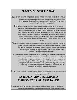 Pole Dance y Danza