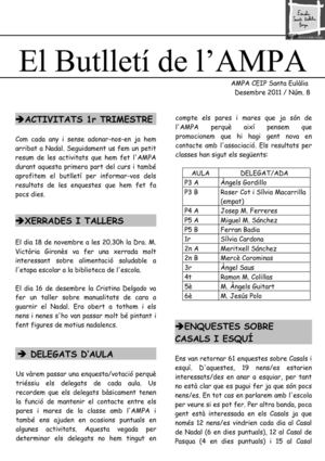 Butlletí informatiu desembre 2011