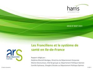 Les Franciliens et le système de santé en Île-de-France