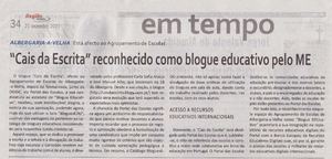 Notícia no Jornal região de Águeda
