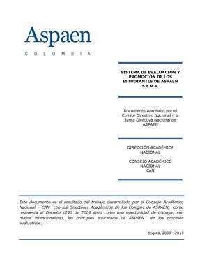 Sistema de Evaluación  SEPA