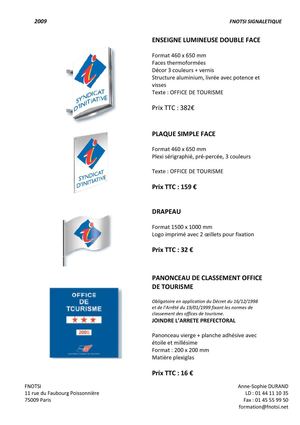 Catalogue signalétique FNOTSI