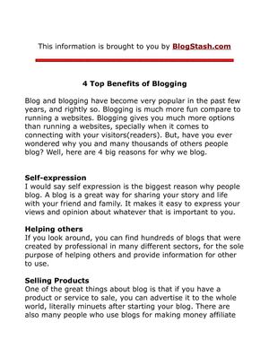 4 Ways Blogging Benefits You
