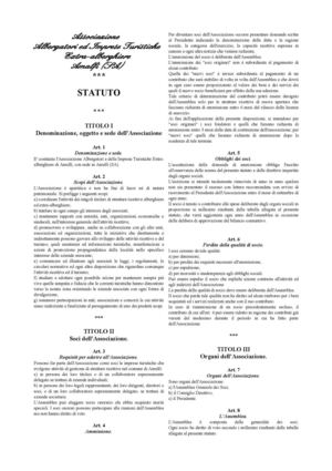 Statuto Associazione Albergatori di Amalfi