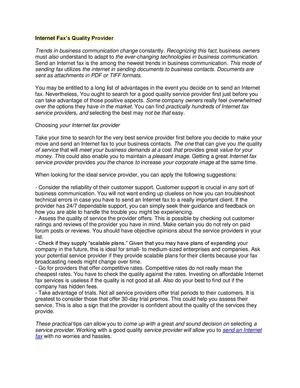 Internet Faxs quality provider