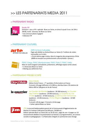 Revue de presse 2011 - Synthèse - Festival Blues sur Seine