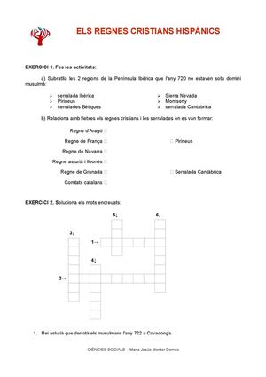 Els regnes hispànics (activitats de repàs)