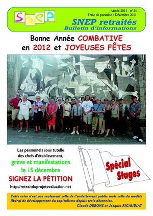 Bulletin SNEP Retraités n° 24 - Décembre 2011