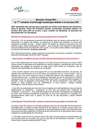 Bure@u Virtuel RH - la 1ère solution d’archivage numérique dédiée à la fonction RH