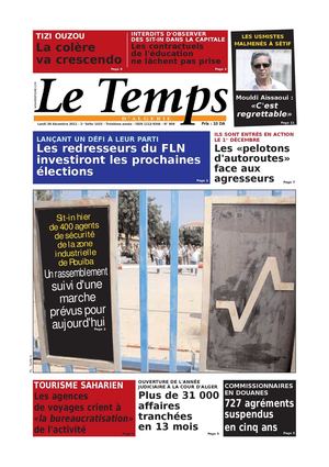 Le Temps d'Algérie Edition du Lundi 26 Décembre 2011